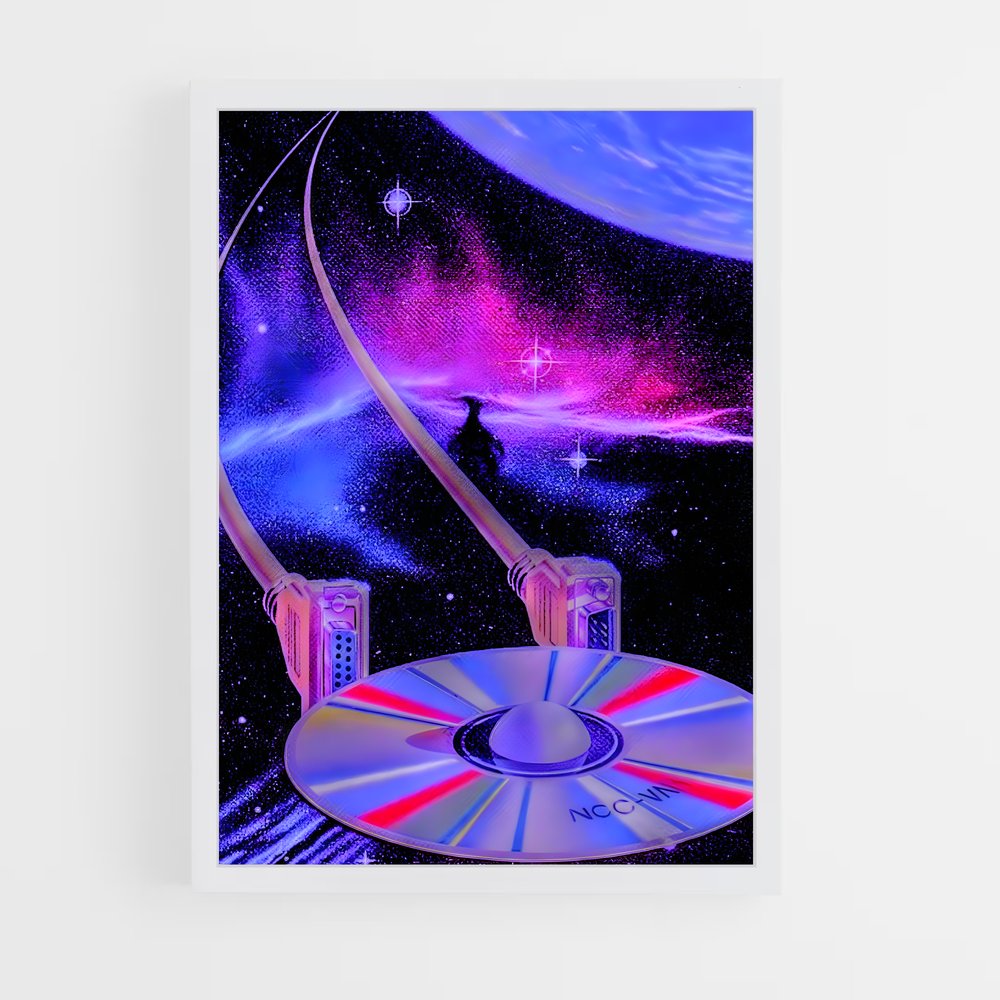 Poster Retro espace fantastique – affiche Espace rétro (vue 3)